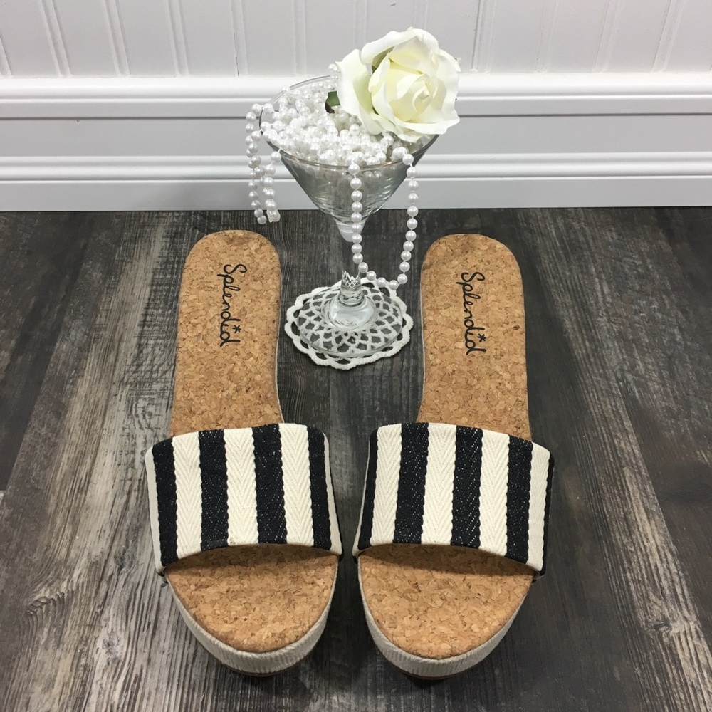 Splendid Open Toe Slid Platform wedge Sandals